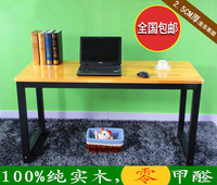 特价简约现代书桌电脑桌钢木桌子 实木办公桌家用台式写字台