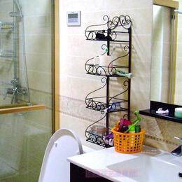 欧式时尚铁艺浴室架 多层置物架 免钉粘胶墙上墙壁置物架