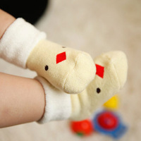 宝宝袜子    0-1-3岁男女宝宝纯棉加厚毛圈冬季婴儿袜子 松口保暖