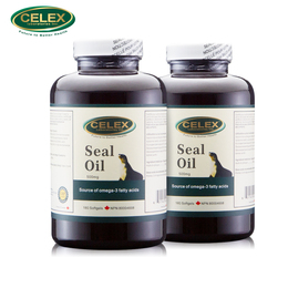 CELEX/雪力仕加拿大海豹油鱼油 软胶囊500mg180粒2瓶保税区发货