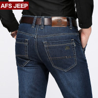 AFS JEEP牛仔裤男装宽松直筒裤战地吉普牛仔长裤夏季商务裤子大码