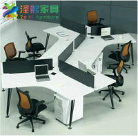 办公家具办公桌 简约现代6人位员工桌4人屏风桌员工卡位桌椅组合