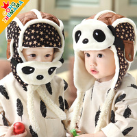 儿童帽子男女童秋冬 婴儿帽子冬季 宝宝冬天帽子熊猫口罩1-2-4岁