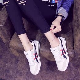 韩国女鞋春夏季系带韩版平底板鞋帆布运动鞋潮学生跑步休闲鞋单鞋