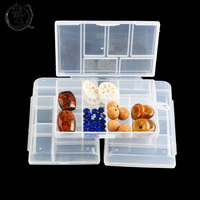 散珠配件工具盒有盖透明大小塑料收纳盒文玩佛珠手串配饰品整理盒