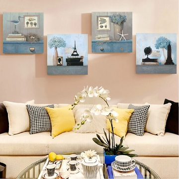 现代简约客厅装饰画美式欧式地中海挂画沙发背景墙壁画卧室无框画