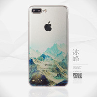 珀壳冰峰大气简约立体iPhone7plus苹果6s透明SE5S手机壳超薄男款