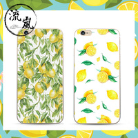 清新柠檬iphone6 plus手机壳水彩情侣苹果iPhone5s 超薄软保护套
