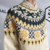 HODALA Xmas 复古费尔岛系列 毛衣 圣诞 保暖 男士 圆领套头毛衣