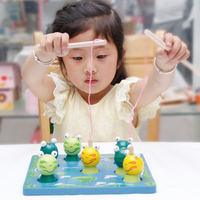 木制儿童磁性3D立体磁铁钓鱼 男女孩益智亲子玩具宝宝1-2-3岁礼物