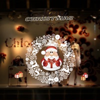 圣诞节装饰品 店铺橱窗圣诞树玻璃圣诞静电贴画2015新款圣诞窗贴