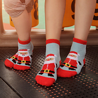 儿童袜子秋冬珊瑚绒亲子袜 圣诞袜系列可爱卡通保暖宝宝男女童袜