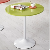 小圆桌洽谈桌椅组合简约玻璃阳台圆形茶几白色休闲咖啡方桌子