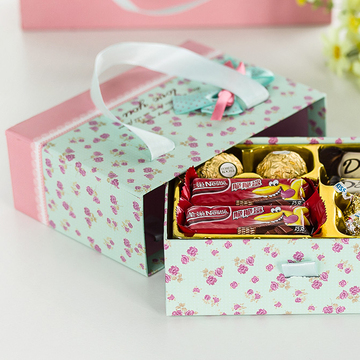 欧式创意喜糖盒子含糖结婚成品喜糖盒装批发回礼喜糖抽屉式礼盒
