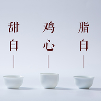 茶具景德镇陶瓷匠自在创意手工小号白瓷杯功夫茶具套装泡茶品茗杯