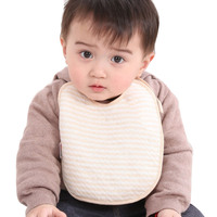 婴儿天然有机彩棉围嘴 宝宝纯棉口水巾 无荧光剂 双层条装