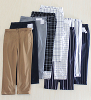 B010510 日本订单 十色入 条纹/格纹/纯色 松紧腰修身百搭九分裤