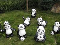 熊猫雕塑摆件装饰品卡通树脂工艺品摆设花园园林景区仿真动物摆件
