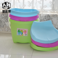 爱普惠塑料可坐钓鱼桶家用收纳水桶带盖玩具零食收纳凳洗澡手提桶