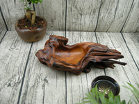 金丝红木实木工艺品随型摆件根雕木雕根艺自然随形天然创意烟灰缸