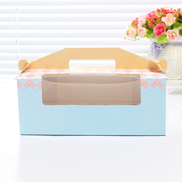 开窗手提蛋糕卷包装盒子纸杯蛋糕盒中秋月饼烘培包装礼品盒送内托