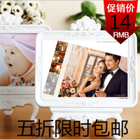 婚纱儿童写真生活照片相框白色高品质韩式欧式7寸相架创意摆台