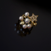 赫HER12月新品『星座』女神戒指天然珍珠18K镀金食指戒变身女主角