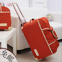 旅行包女手提拉杆包大容量旅游包休闲折叠韩版行李包牛津布拎包潮
