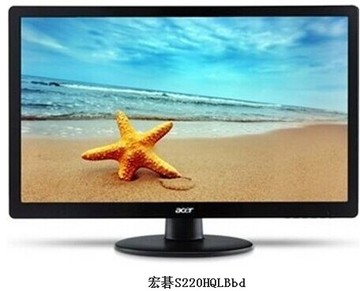 Acer/宏基 S220 21.5英寸完美宽屏超薄LED液晶显示器  黑色 白色