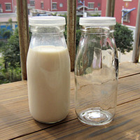 批发250ml布丁瓶牛奶杯酸奶瓶玻璃布丁瓶牛奶瓶烘焙瓶带盖子