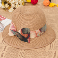 新款太阳帽子韩版草帽女夏天可折叠遮阳帽防紫外线沙滩大檐帽大沿