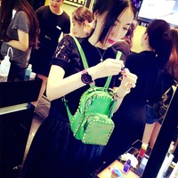 2015春夏韩版新款背包双肩包女书包迷你小背包学院风mini铆钉女包