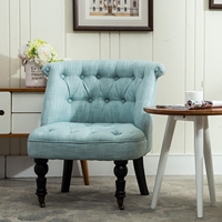 法式/欧式现代布艺沙发椅子 卧室小户型单人沙发服装店单人皮沙发