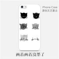 日韩可爱猫咪文艺iPhone5s iphone64.7寸 plus原创意防摔手机壳薄