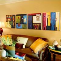 无框画客厅装饰画现代简约卧室挂画沙发背景墙画暖色乡村壁画抽象