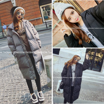 2015冬装新款棉衣大码女士中长款韩版棉服加厚连帽羽绒服学生外套