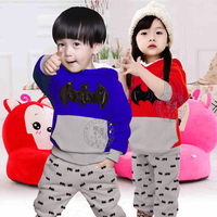 【天天特价】冬季加绒儿童两件套套装韩版休闲男童女童宝宝婴儿套