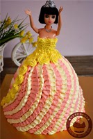 芭比娃娃 公主梦 裙子蛋糕 创意蛋糕 生日蛋糕 私人定制 祺祺烘焙