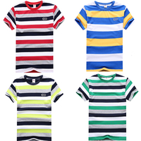 2015夏天童装男童纯棉短袖t恤 夏季新款小中大童儿童圆领休闲条纹