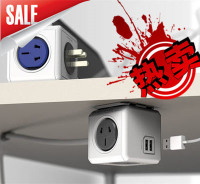 阿乐乐可荷兰PowerCube模方魔方插座接线板USB插座创意多功能插板