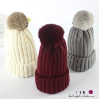 毛线帽子女冬天潮韩国可爱针织帽护耳帽包头套头帽保暖帽秋冬韩版