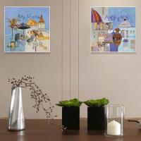 云图 极简北欧现代简约地中海风情欧美客厅餐厅挂画咖啡厅装饰画
