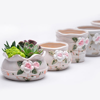 花盆陶瓷创意个性手工陶瓷花盆种花套装阳台种植陶器植物花盆包邮