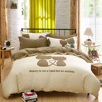 卡通纯棉四件套全棉床单床笠被套床上用品家纺三件套1.5米1.8m