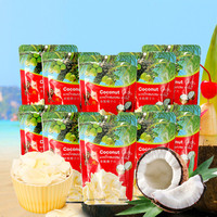 包邮泰国特产美食进口零食品金啦哩椰子片香脆烤椰子肉40g*10包