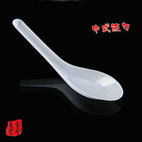 四川成都一次性小勺子塑料饭勺中式调羹汤匙粥勺胶勺子白汤勺