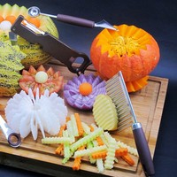 家用多功能厨房水果拼盘雕花刀 食品雕刻刀厨师刀具套装创意