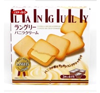 日本曲奇Languly依度云呢拿夹心饼干138g奶油味最好吃的12枚