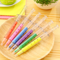 韩国创意文具 糖果色针管造型 荧光笔 大头笔 记号笔 水彩笔水粉