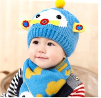 婴儿帽子秋冬6-12个月宝宝帽子0-1岁儿童毛线帽小孩护耳帽男女童